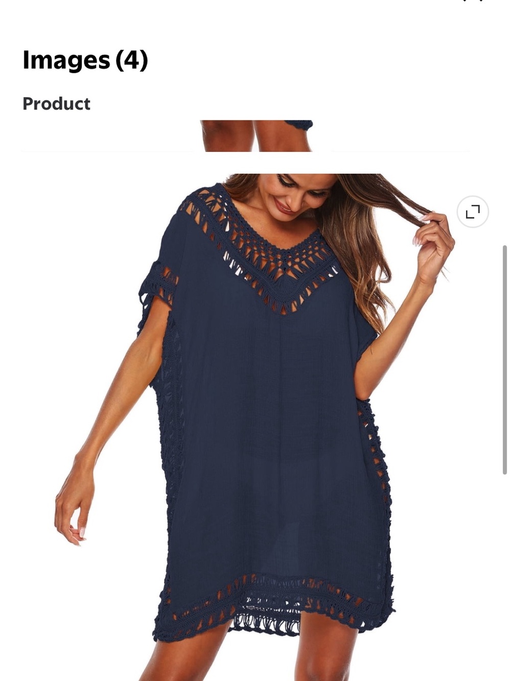 Crochet beach swim cover up